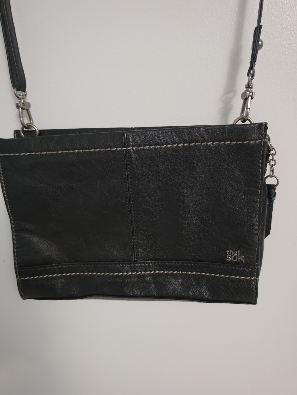 The Sak Black Leather Crossbody Bag